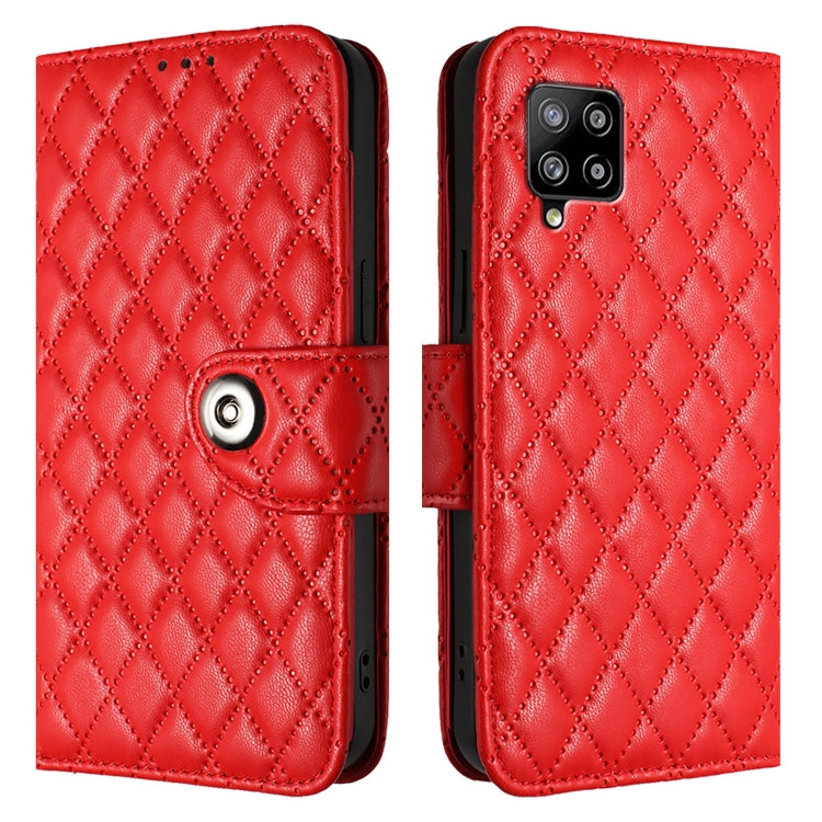 Custodia per cellulare in pelle con texture rombica con cordino, For Samsung Galaxy A42 5G / M42 5G, For Samsung Galaxy A32 4G, For Samsung Galaxy A02 / M02, For Samsung Galaxy A72 4G / 5G