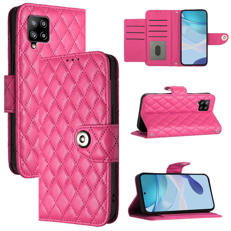 Custodia per cellulare in pelle con texture rombica con cordino, For Samsung Galaxy A42 5G / M42 5G, For Samsung Galaxy A32 4G, For Samsung Galaxy A02 / M02, For Samsung Galaxy A72 4G / 5G