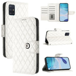 Custodia per cellulare in pelle con texture rombica con cordino, For Samsung Galaxy A71 4G, For Samsung Galaxy A51 4G / M40s, For Samsung Galaxy A70 / A70s, For Samsung Galaxy A20 / A30 / M10s