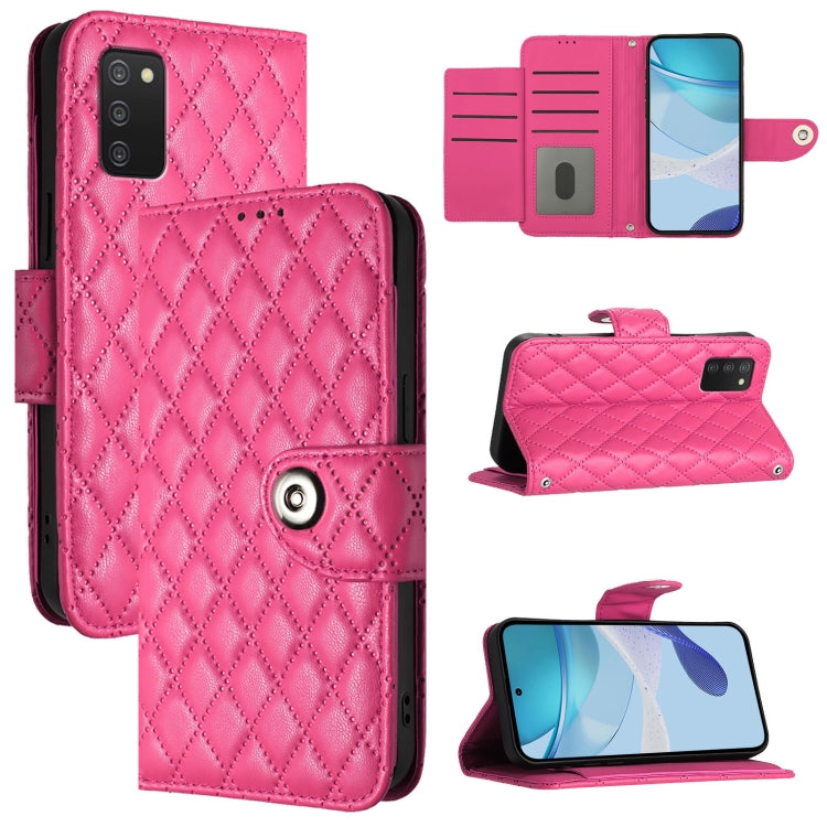 Custodia per cellulare in pelle con texture rombica con cordino, For Samsung Galaxy A32 5G / M32 5G, For Samsung Galaxy A03s 164mm, For Samsung Galaxy A41, For Samsung Galaxy A22 4G