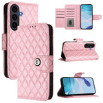 Custodia per cellulare in pelle con texture rombica con cordino, For Galaxy S26 FE 5G, For Samsung Galaxy A27 5G, For Samsung Galaxy A07 4G, For Samsung Galaxy A17 5G