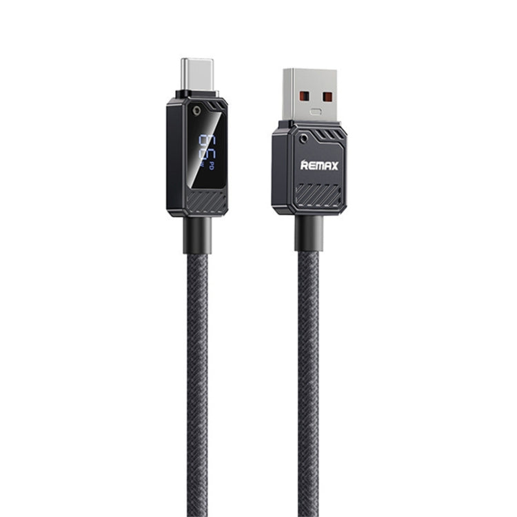 Cavo di ricarica rapida intrecciato con display digitale USB-Type-C REMAX RC-C070 da 1,2 m e 66 W, RC-C070