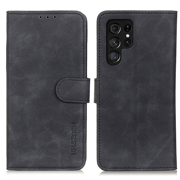 Custodia per telefono in pelle con vibrazione orizzontale con texture retrò KHAZNEH, For Samsung Galaxy S25 Edge 5G, For Samsung Galaxy S25 Ultra 5G, For Samsung Galaxy S24 FE 5G