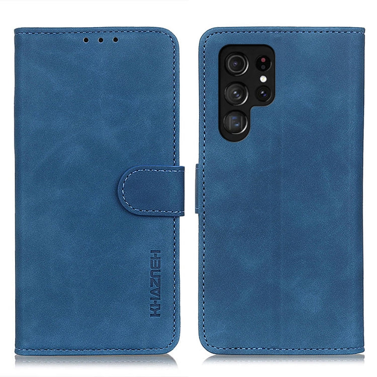 Custodia per telefono in pelle con vibrazione orizzontale con texture retrò KHAZNEH, For Samsung Galaxy S25 Edge 5G, For Samsung Galaxy S25 Ultra 5G, For Samsung Galaxy S24 FE 5G