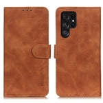Custodia per telefono in pelle con vibrazione orizzontale con texture retrò KHAZNEH, For Samsung Galaxy S25 Edge 5G, For Samsung Galaxy S25 Ultra 5G, For Samsung Galaxy S24 FE 5G