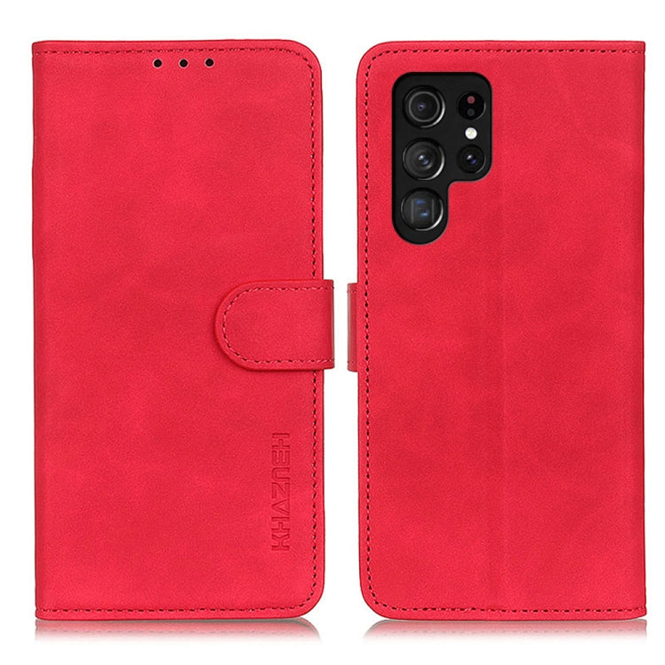 Custodia per telefono in pelle con vibrazione orizzontale con texture retrò KHAZNEH, For Samsung Galaxy S25 Edge 5G, For Samsung Galaxy S25 Ultra 5G, For Samsung Galaxy S24 FE 5G