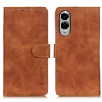 Custodia per telefono in pelle con vibrazione orizzontale con texture retrò KHAZNEH, For Samsung Galaxy S25 Edge 5G, For Samsung Galaxy S25 Ultra 5G, For Samsung Galaxy S24 FE 5G