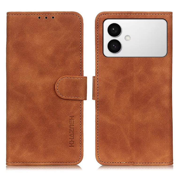 Custodia per telefono in pelle con vibrazione orizzontale con texture retrò KHAZNEH, For Galaxy S26 FE 5G, For Samsung Galaxy S26+ 5G, For Samsung Galaxy S26 Edge 5G, For Samsung Galaxy S26 Ultra 5G, For Samsung Galaxy S26 5G, For Samsung Galaxy S25 FE 5G