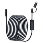 Endoscopio industriale USB-C 8mm HD con tubi morbidi e rigidi