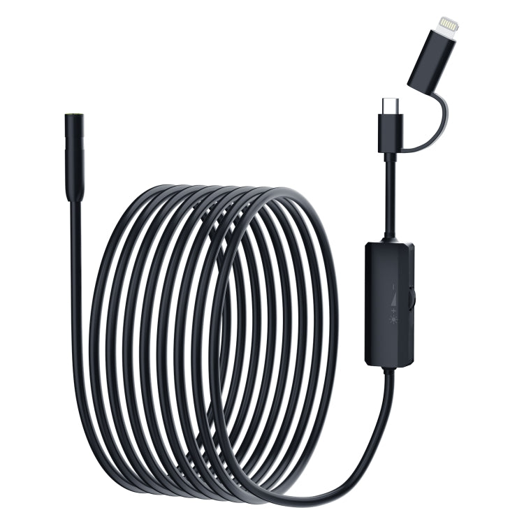 Endoscopio industriale USB-C 8mm HD con tubi morbidi e rigidi