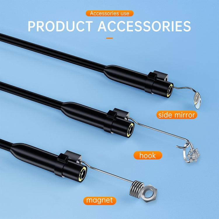 Endoscopio industriale USB-C 8mm HD con tubi morbidi e rigidi