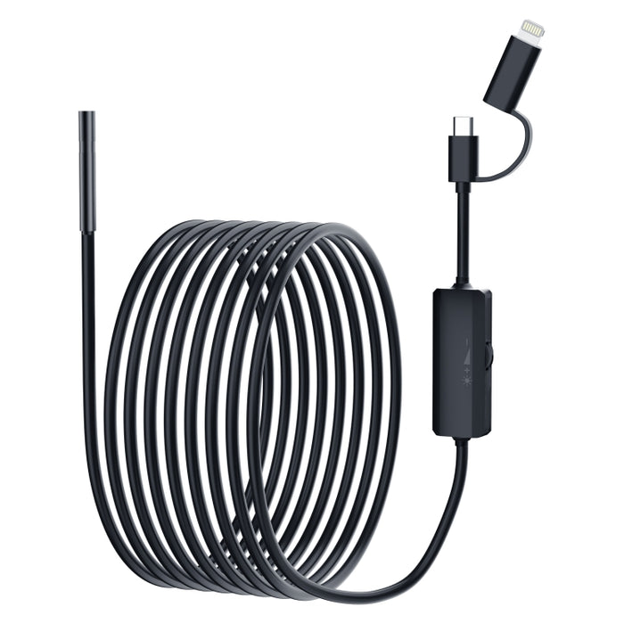AN112 Endoscopio industriale HD da 5,5 mm con interfaccia USB-C/Tipo-C 2 in 1 + 8 pin, 1m Soft Tube, 2m Soft Tube, 3.5m Soft Tube, 5m Soft Tube, 10m Soft Tube, 1m Hard Tube, 2m Hard Tube, 3.5m Hard Tube, 5m Hard Tube, 10m Hard Tube
