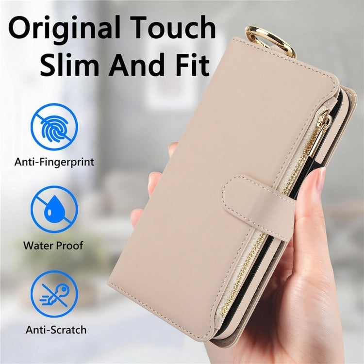 Custodia per telefono in pelle a portafoglio multifunzionale con anello a tracolla, For Samsung Galaxy S21 Ultra 5G