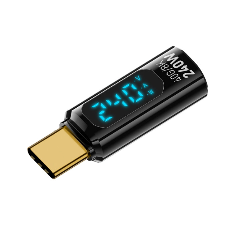 Adattatore USB-C maschio a USB-C femmina 240W con display digital