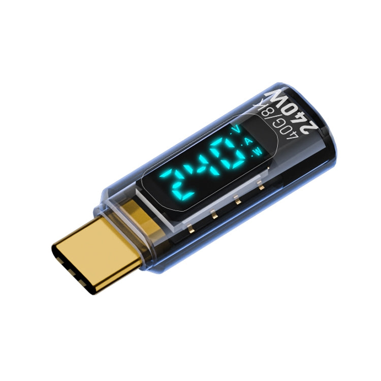 Adattatore USB-C maschio a USB-C femmina 240W con display digital