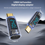 Adattatore USB-C maschio a USB-C femmina 240W con display digital