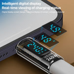 Adattatore USB-C maschio a USB-C femmina 240W con display digital