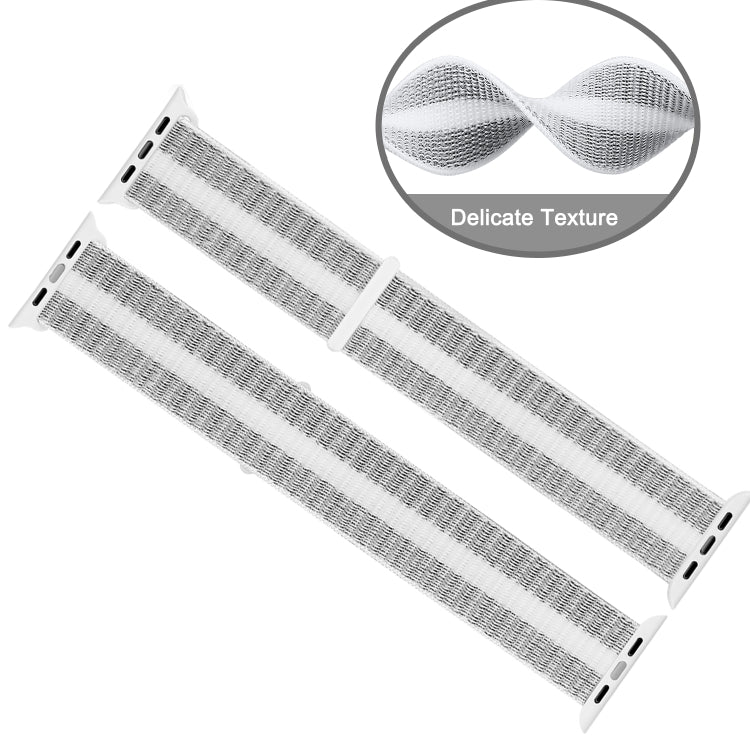 Cinturino in nylon, For Apple Watch Series 8&7 41mm / SE 2&6&SE&5&4 40mm / 3&2&1 38mm, For Apple Watch Ultra 49mm / Series 8&7 45mm / SE 2&6&SE&5&4 44mm / 3&2&1 42mm, For Apple Watch Series 7 41mm / 6 & SE & 5 & 4 40mm / 3 & 2 & 1 38mm                 ...