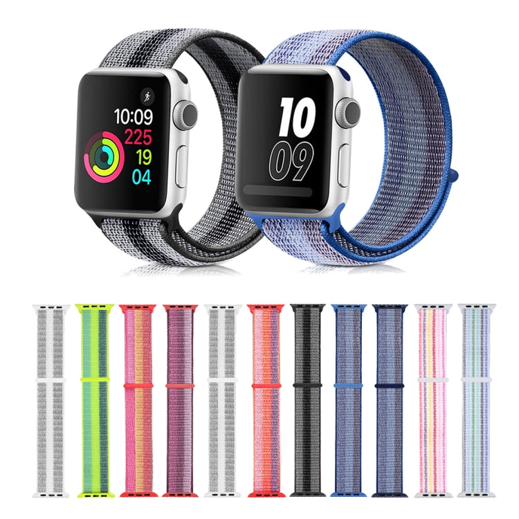 Cinturino in nylon, For Apple Watch Series 8&7 41mm / SE 2&6&SE&5&4 40mm / 3&2&1 38mm, For Apple Watch Ultra 49mm / Series 8&7 45mm / SE 2&6&SE&5&4 44mm / 3&2&1 42mm, For Apple Watch Series 7 41mm / 6 & SE & 5 & 4 40mm / 3 & 2 & 1 38mm                 ...