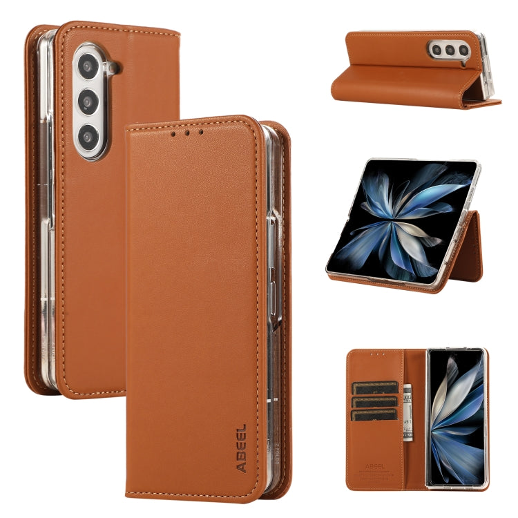 Custodia per telefono in pelle con vibrazione magnetica RFID ABEEL, For Galaxy Z Fold8 Ultra 5G, For Samsung Galaxy Z Fold6, For Samsung Galaxy Z Fold5