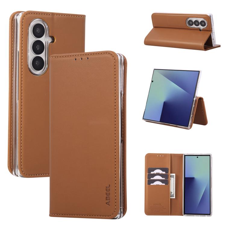 Custodia per telefono in pelle con vibrazione magnetica RFID ABEEL, For Galaxy Z Fold8 Ultra 5G, For Samsung Galaxy Z Fold6, For Samsung Galaxy Z Fold5