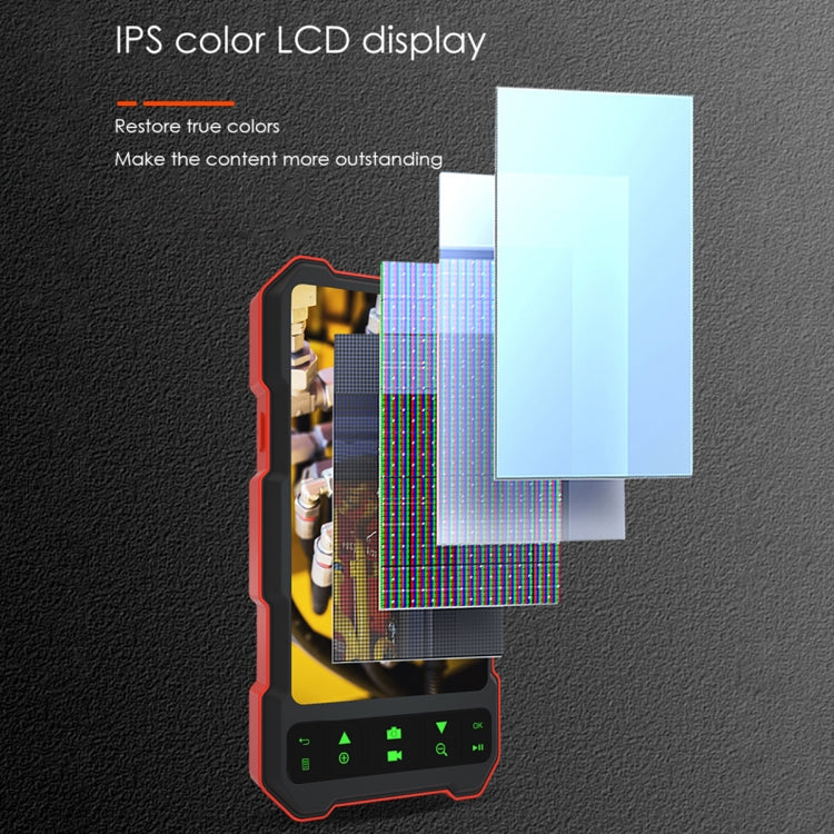 Endoscopio industriale con cavo rigido diviso doppia fotocamera da 5,5 mm con schermo a colori IPS T21 da 4,5 pollici, 1m, 2m, 3.5m, 5m