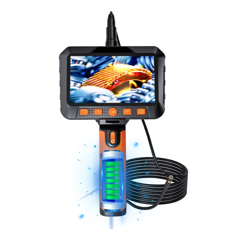 Endoscopio industriale HD T27 da 5 pollici con schermo a colori IPS da 5,5 mm e cavo rigido portatile con telecamera singola, 1m, 2m, 3.5m, 5m, 10m