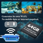 Telecamera subacquea wireless Lure 1080P per la pesca con registrazione in loop / telecomando APP