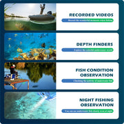 Telecamera subacquea wireless Lure 1080P per la pesca con registrazione in loop / telecomando APP