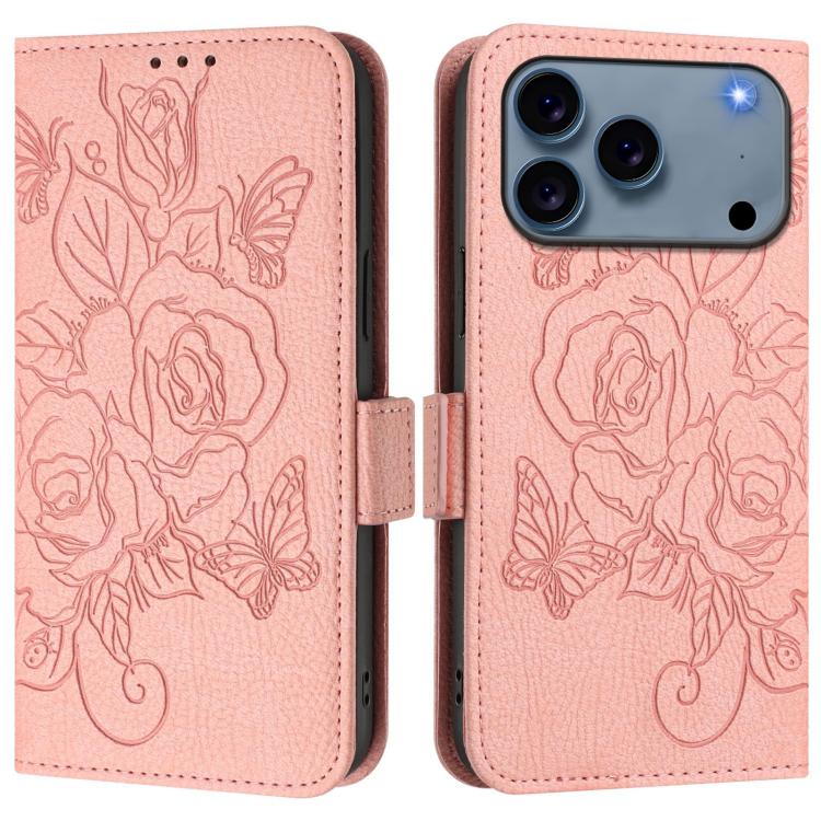 Custodia per telefono antifurto in pelle RFID rosa goffrata, For iPhone 17 Pro Max, For iPhone 17 Pro, For iPhone 17, For iPhone Air