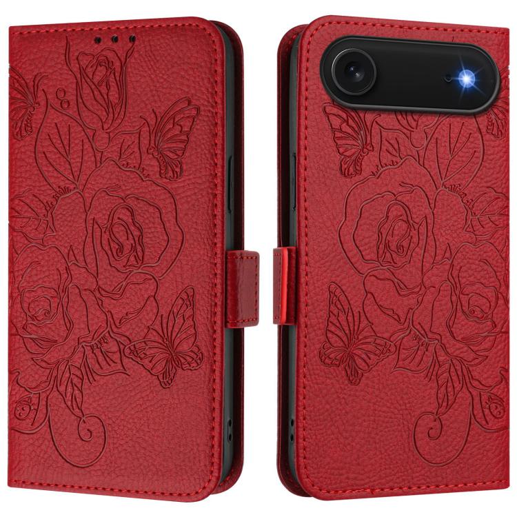 Custodia per telefono antifurto in pelle RFID rosa goffrata, For iPhone 17 Pro Max, For iPhone 17 Pro, For iPhone 17, For iPhone Air