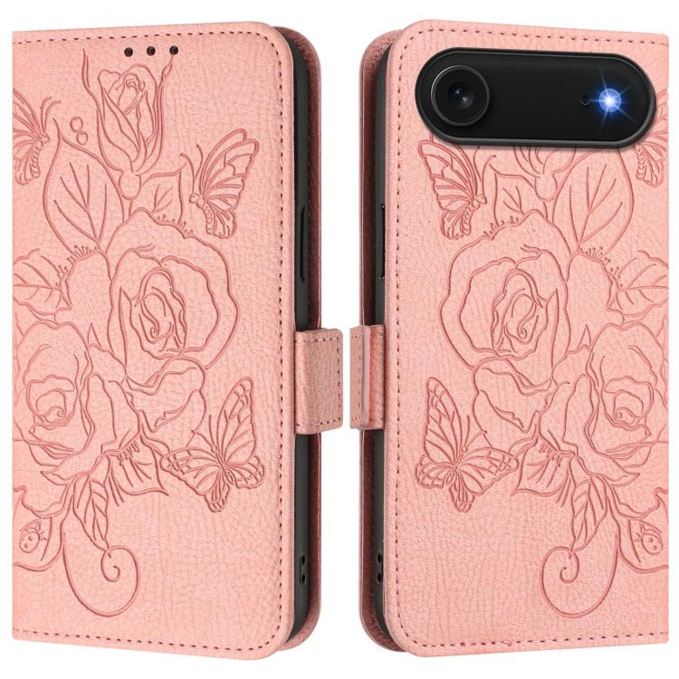Custodia per telefono antifurto in pelle RFID rosa goffrata, For iPhone 17 Pro Max, For iPhone 17 Pro, For iPhone 17, For iPhone Air