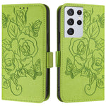 Custodia antifurto RFID in pelle con motivo a rosa in rilievo per telefono, For Samsung Galaxy S21 Ultra 5G, For Samsung Galaxy S20 Ultra, For Samsung Galaxy S20, For Samsung Galaxy S20+