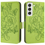 Custodia antifurto RFID in pelle con motivo a rosa in rilievo per telefono, For Samsung Galaxy S22 5G, For Samsung Galaxy S21 FE 5G, For Samsung Galaxy S21 5G, For Samsung Galaxy S21+ 5G