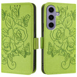 Custodia antifurto RFID in pelle con motivo a rosa in rilievo per telefono, For Samsung Galaxy S24 5G, For Samsung Galaxy S23 FE 5G, For Samsung Galaxy S23 Ultra 5G, For Samsung Galaxy S23+ 5G