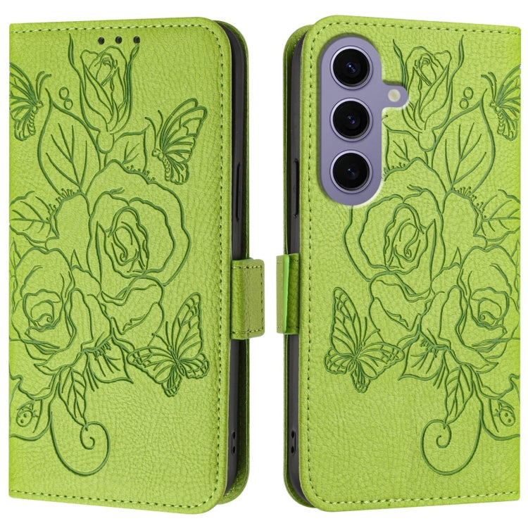 Custodia antifurto RFID in pelle con motivo a rosa in rilievo per telefono, For Samsung Galaxy S24 5G, For Samsung Galaxy S23 FE 5G, For Samsung Galaxy S23 Ultra 5G, For Samsung Galaxy S23+ 5G