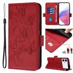 Custodia antifurto RFID in pelle con motivo a rosa in rilievo per telefono, For Galaxy S26 FE 5G, For Samsung Galaxy S26+ 5G, For Samsung Galaxy S26 Edge 5G, For Samsung Galaxy S26 Ultra 5G