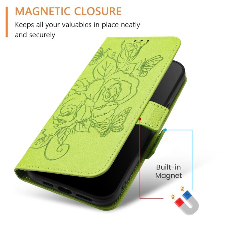 Custodia antifurto RFID in pelle con motivo a rosa in rilievo per telefono, For Samsung Galaxy S26 5G, For Samsung Galaxy S25 Edge 5G, For Samsung Galaxy S25 5G, For Samsung Galaxy S25+ 5G