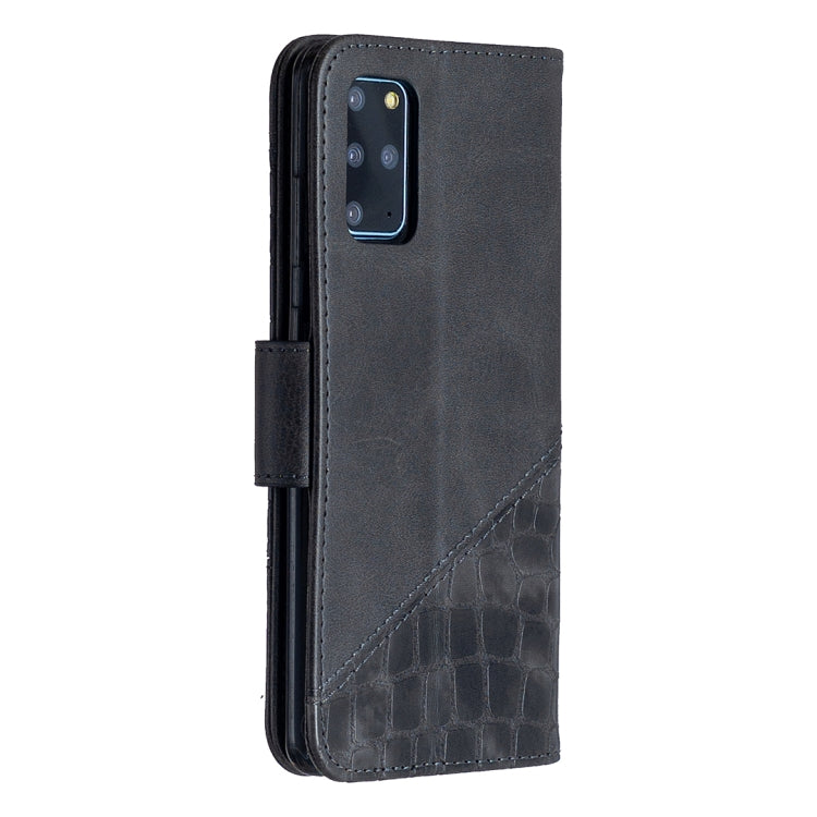 Custodia in pelle sintetica a vibrazione orizzontale con trama in coccodrillo abbinata con portafoglio, supporto e slot per carte, For Samsung Galaxy S20+