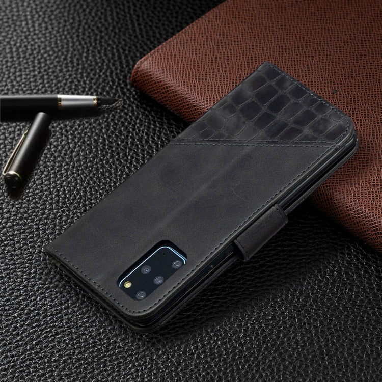 Custodia in pelle sintetica a vibrazione orizzontale con trama in coccodrillo abbinata con portafoglio, supporto e slot per carte, For Samsung Galaxy S20+