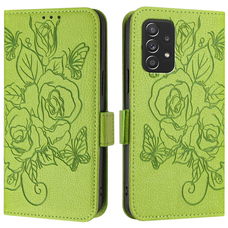 Custodia antifurto RFID in pelle con motivo a rosa in rilievo per telefono, For Samsung Galaxy A52 5G / 4G / A52s 5G, For Samsung Galaxy A03s 164mm, For Samsung Galaxy A03s 166mm, For Samsung Galaxy A03s 165.8mm