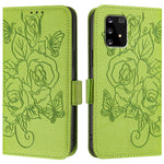 Custodia antifurto RFID in pelle con motivo a rosa in rilievo per telefono, For Samsung Galaxy A91 / M80s, For Samsung Galaxy A81 / M60s, For Samsung Galaxy A71 4G, For Samsung Galaxy A51 4G / M40s