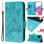 Custodia antifurto RFID in pelle con motivo a rosa in rilievo per telefono, For Samsung Galaxy A91 / M80s, For Samsung Galaxy A81 / M60s, For Samsung Galaxy A71 4G, For Samsung Galaxy A51 4G / M40s
