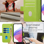 Custodia antifurto RFID in pelle con motivo a rosa in rilievo per telefono, For Samsung Galaxy A16 5G, For Samsung Galaxy A06 4G, For Samsung Galaxy A15 5G / 4G, For Samsung Galaxy A55 5G