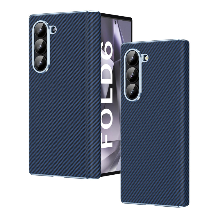 Custodia per telefono pieghevole con motivo in fibra di carbonio elettrolitico con cerniera, For Galaxy Z Fold8 Ultra 5G, For Galaxy Z Fold6 5G, For Galaxy Z Fold5 5G