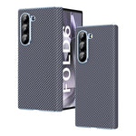 Custodia per telefono pieghevole con motivo in fibra di carbonio elettrolitico con cerniera, For Galaxy Z Fold8 Ultra 5G, For Galaxy Z Fold6 5G, For Galaxy Z Fold5 5G