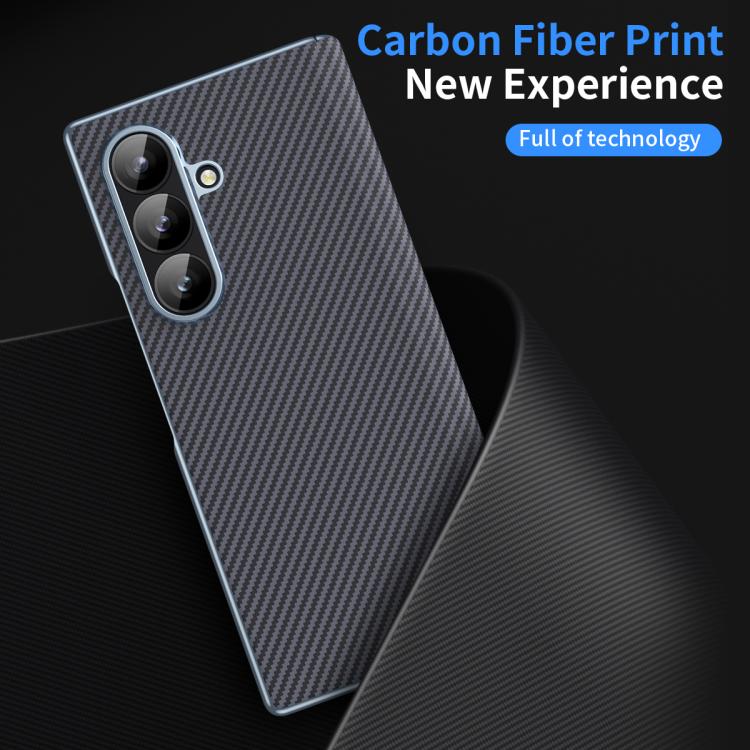 Custodia per telefono pieghevole con motivo in fibra di carbonio elettrolitico con cerniera, For Galaxy Z Fold8 Ultra 5G, For Galaxy Z Fold6 5G, For Galaxy Z Fold5 5G