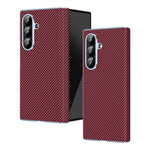 Custodia per telefono pieghevole con motivo in fibra di carbonio elettrolitico con cerniera, For Galaxy Z Fold8 Ultra 5G, For Galaxy Z Fold6 5G, For Galaxy Z Fold5 5G