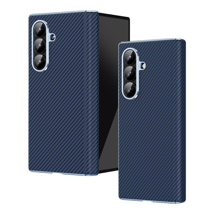 Custodia per telefono pieghevole con motivo in fibra di carbonio elettrolitico con cerniera, For Galaxy Z Fold8 Ultra 5G, For Galaxy Z Fold6 5G, For Galaxy Z Fold5 5G