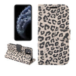 Custodia portafoglio in pelle leopardata per iPhone 12